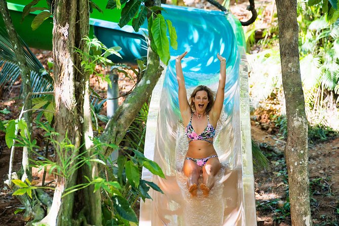 Admission + 2x Zip Line + Unlimited Water Slide Rides - Meet iguanas, turtles, and other park residents