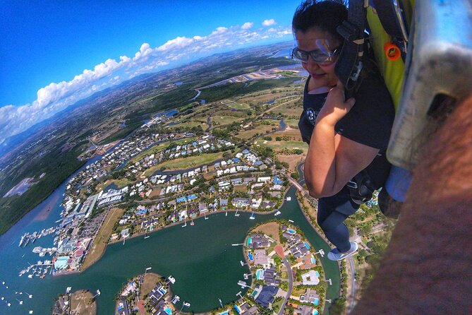 Extreme 12000ft Tandem Jump (45 seconds free fall) - The leap, freefall, and parachute ride
