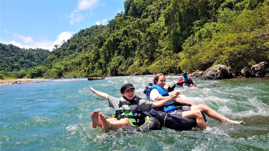 Fiji: River Tubing Adventure with Lunch - Boarding the longboat at Navua