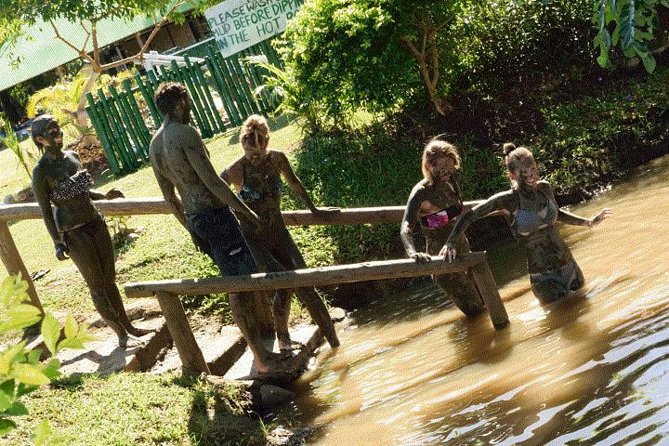 Mud Pools-Nadi Private Therapeutic Pools, Gardens, Temple, Market &Shopping Tour - Sri Siva Subramaniya Swami Temple: begin with color and context